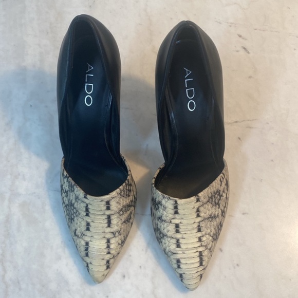 Aldo D'Orsay Snake Embossed Pumps - Picture 3 of 12